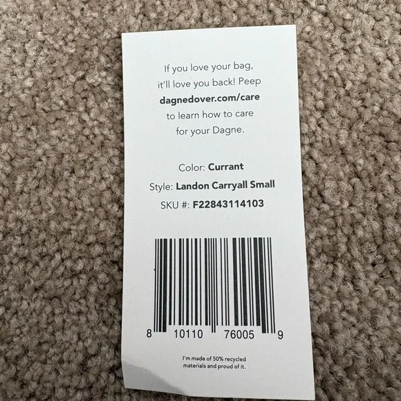 Dagne Dover Currant Landon Small Carryall  Tote Bag - Picture 4 of 10